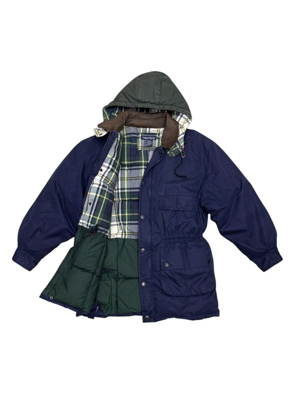 NAUTICA Duck Down Fill Winter Puffer Parka Jacket Coat Mens Medium